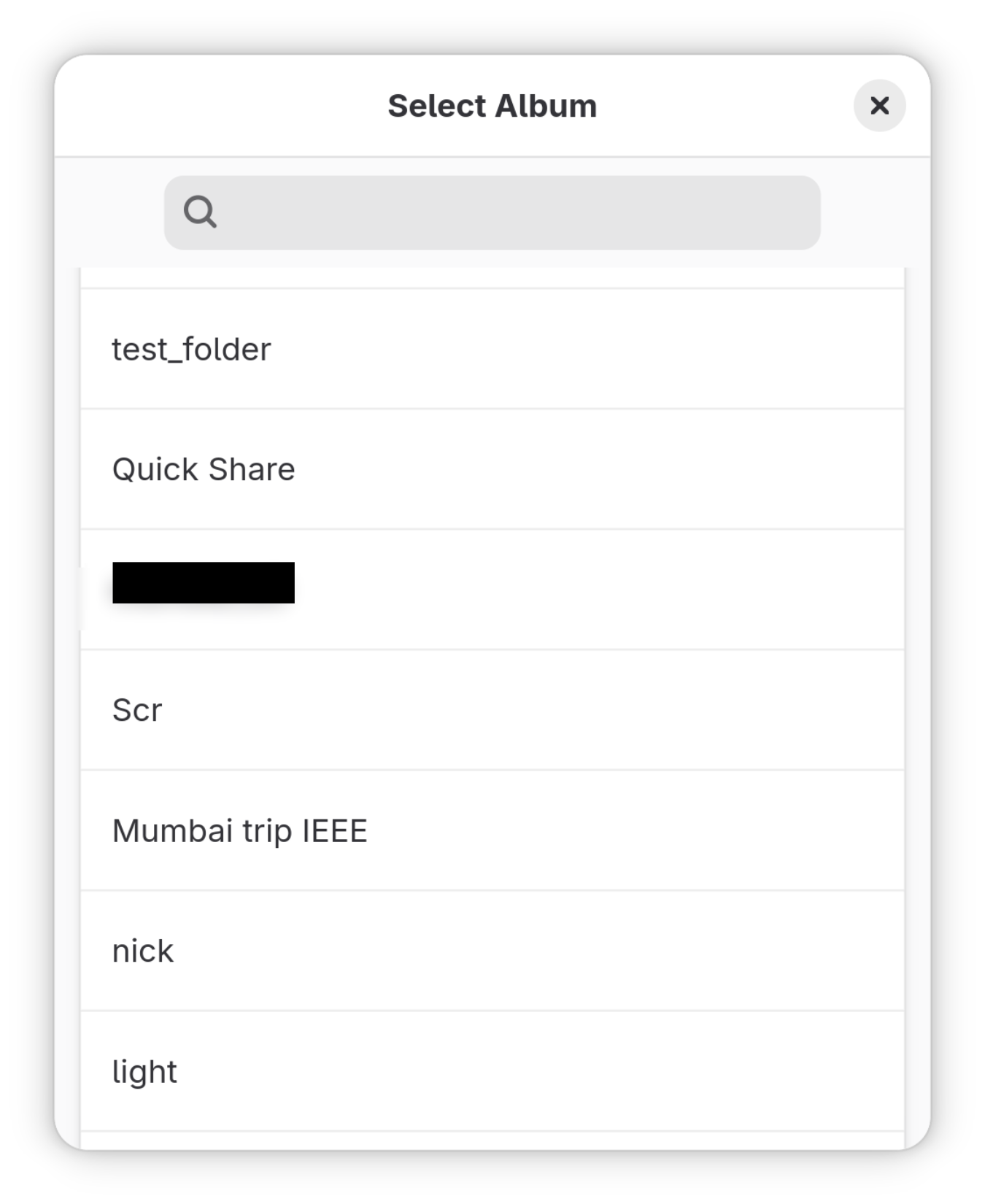 Album Selection for Watch Folder