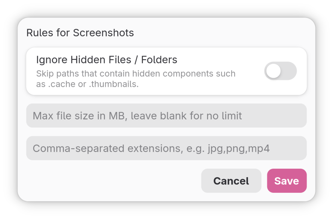 Folder Rules Dialog