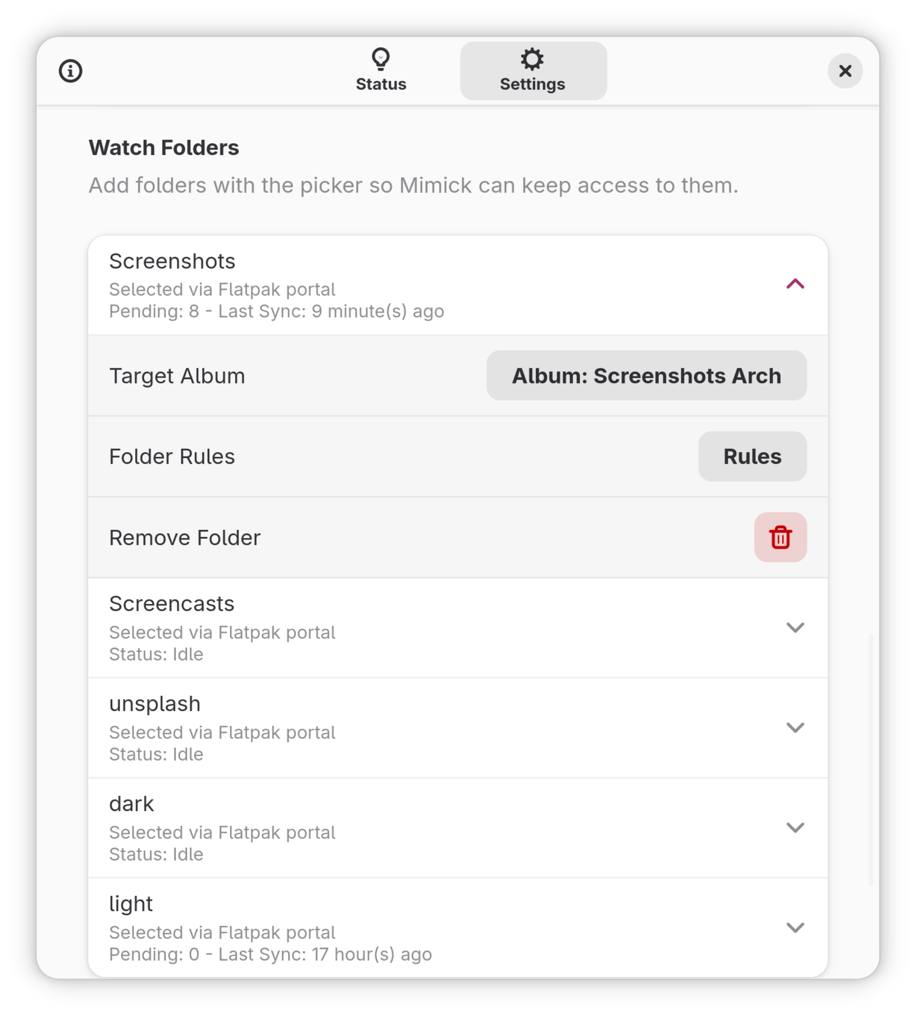 Watch Folder Details